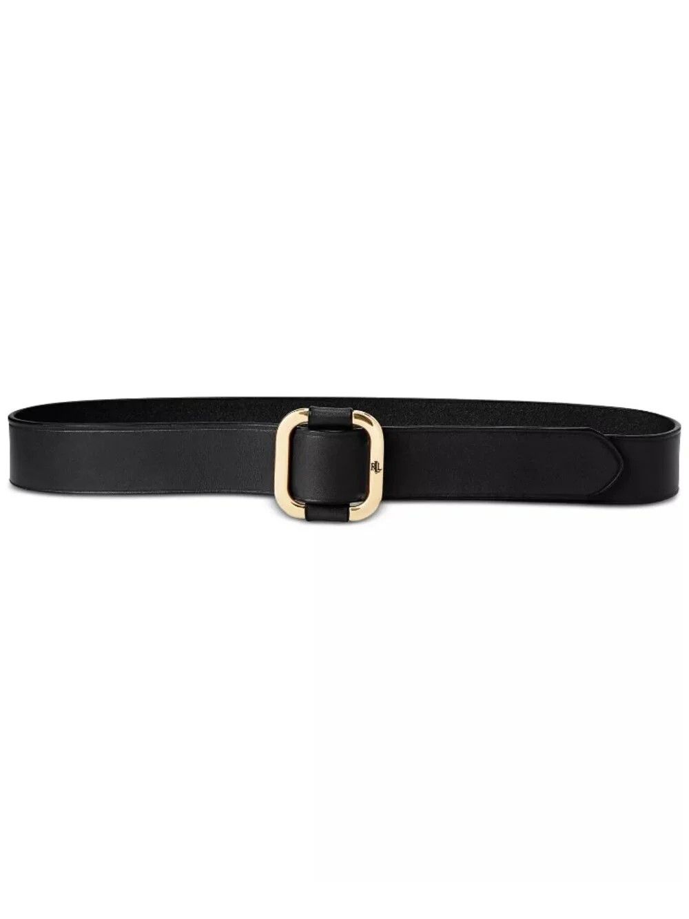 NWT Lauren Ralph Lauren Slide Buckle Leather Belt Black Size Small